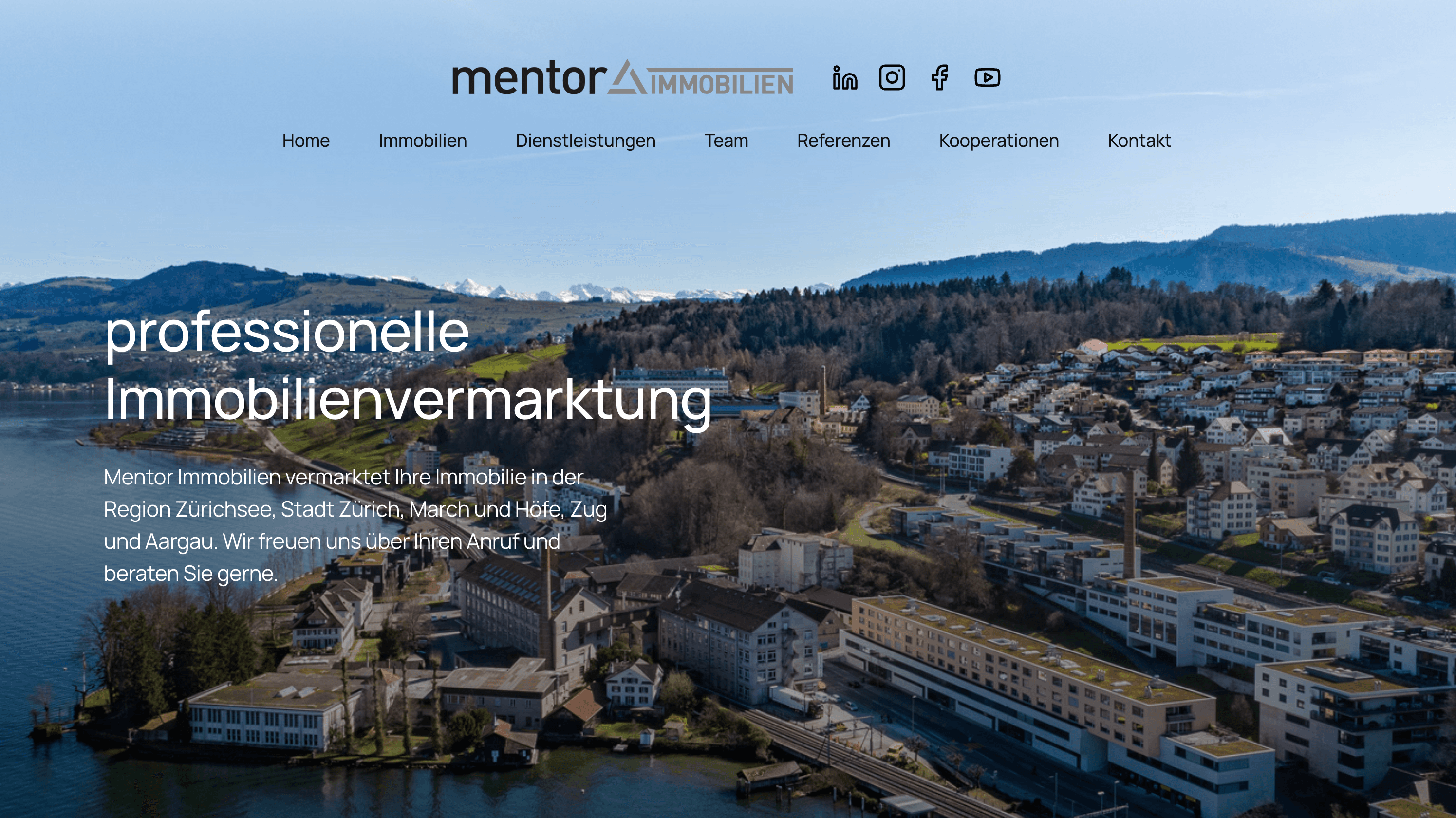 Mentor Treuhand AG Website-Vorschau